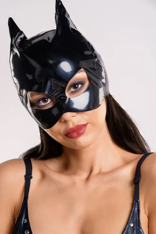 Wetlook-Maske mit Katzenohren