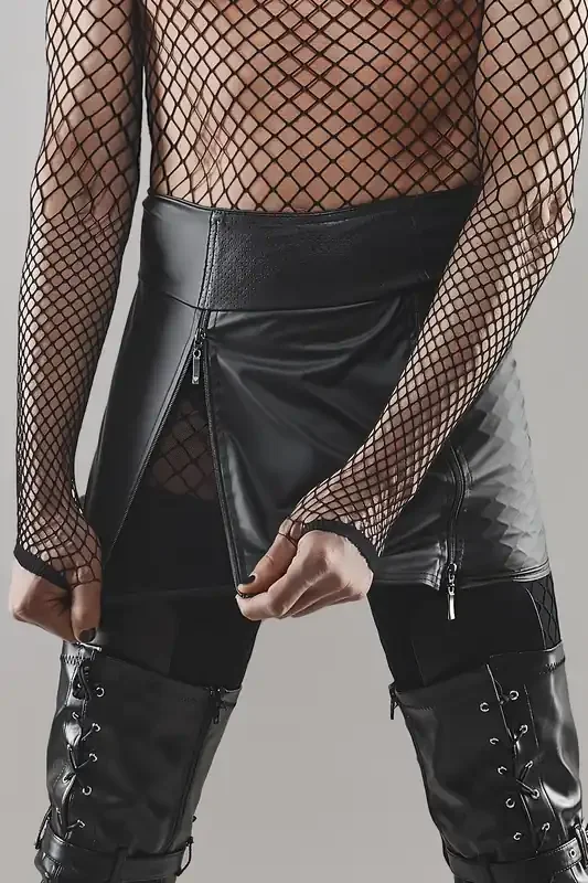 Wetlook-Rock mit hoher Taille