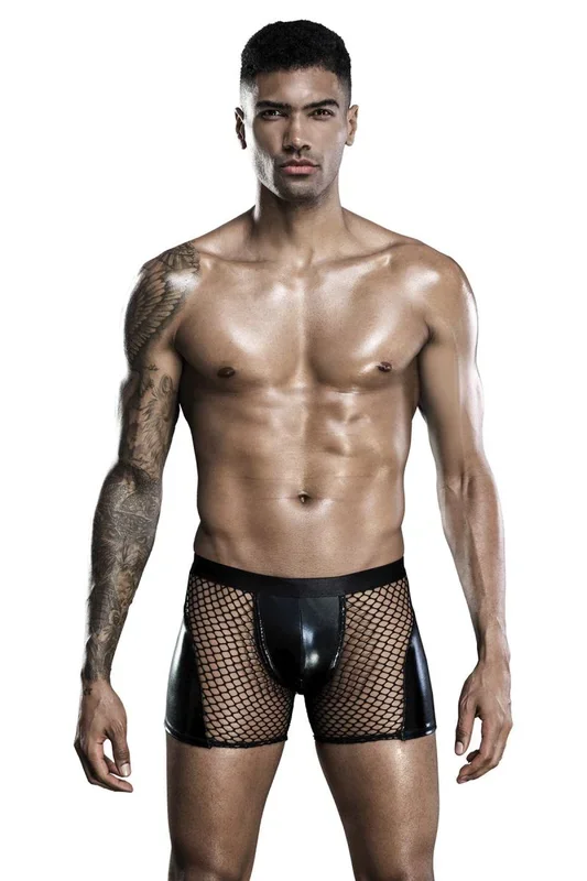 Wetlook-Shorts mit Netzeinsätzen für Ihn