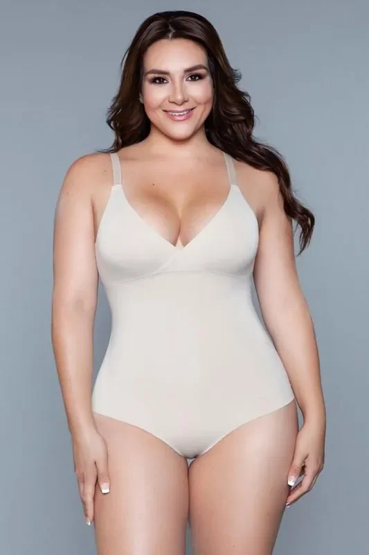What Waist Figurformender Bodysuit – Beige