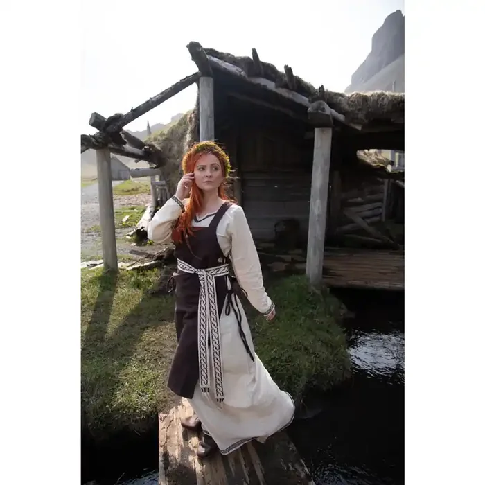 Wikinger Überkleid ‘Aleiga‘ (Farbe Braun, Grösse L-XL)