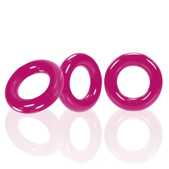 Willy Rings – 3-pack Stretchy Cockrings – Hot Pink