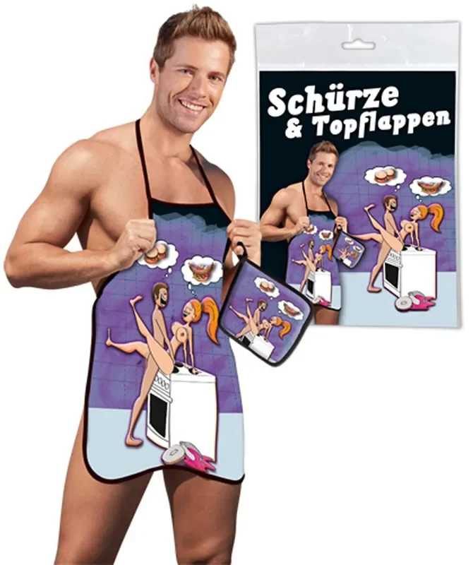 Witzige Küchenschürze