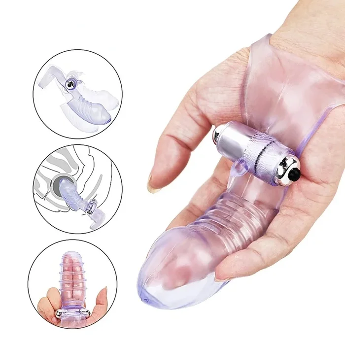 Women Fin G Spot Massage Trojan Anal Finger Vibrator Sex Toy