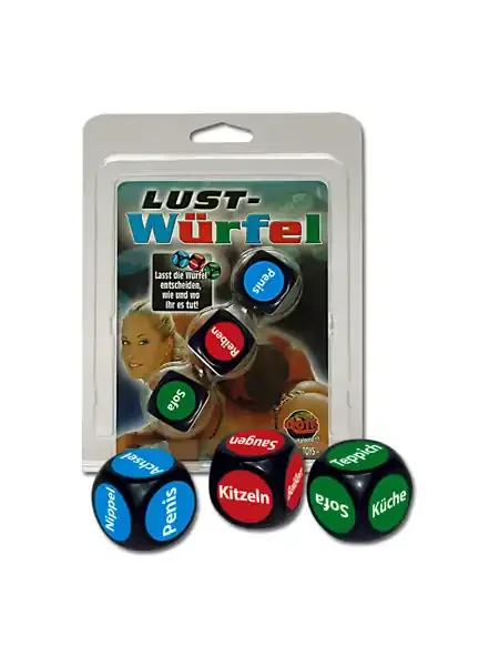 Würfel Lustwürfel, 3er Set bunt