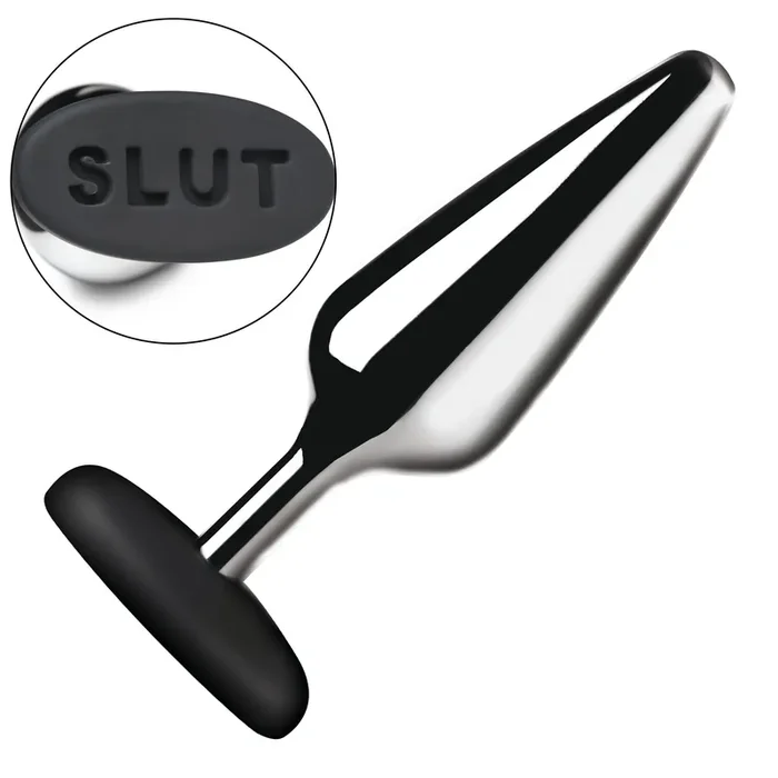 XR Brands – Butt Slut Metall & Silikon Butt Plug – Silber