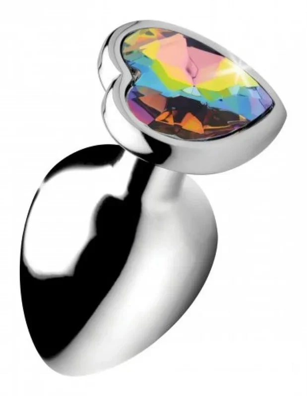 XR Brands – Rainbow Heart Butt Plug – Groß