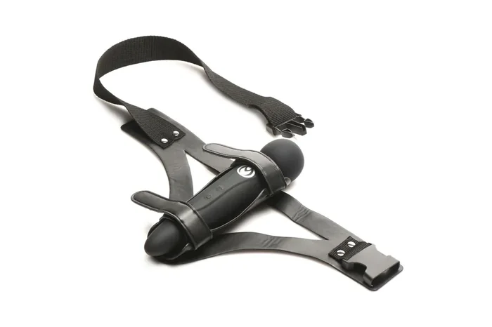 XR Brands – Thunder Strap Wand Oberschenkel-Harness – Schwarz