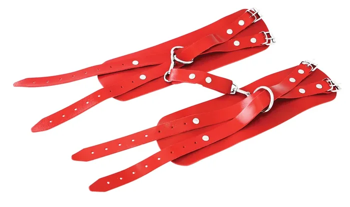 XX-DREAMSTOYS Leder-Fußfessel „The Crown“ rot