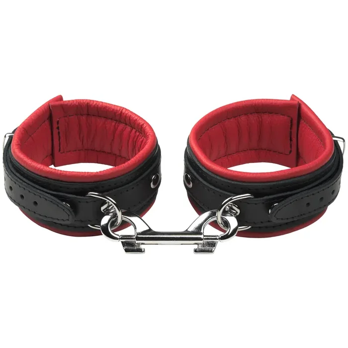 XX-DreamsToys Leder-Fussmanschetten Rot