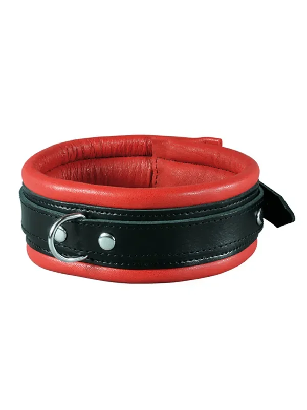 Xx-DreamsToys Leder-Halsfessel, rot/schwarz