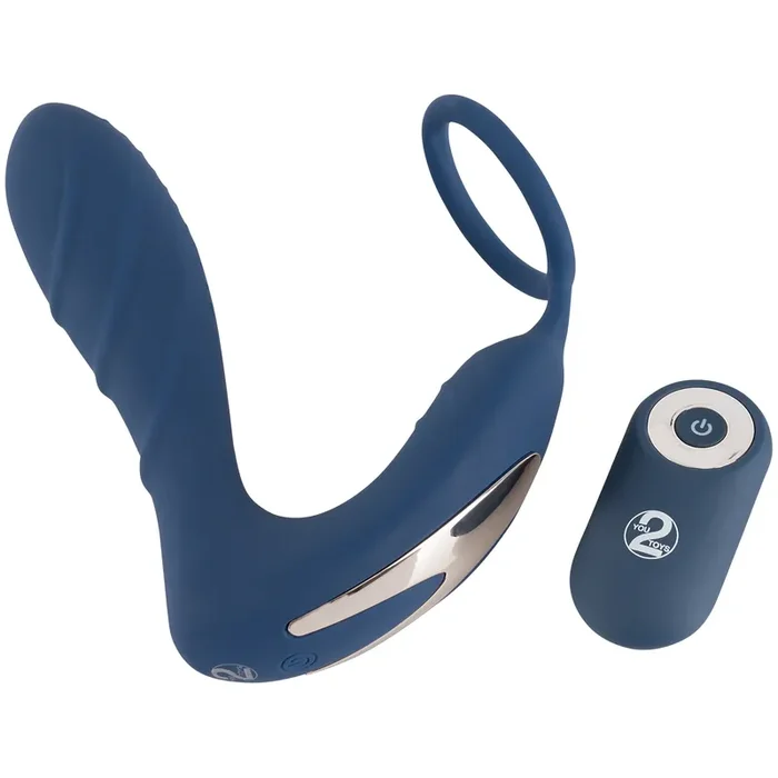 You2Toys Vibrierender Prostatastimulator mit Penisring 14 cm