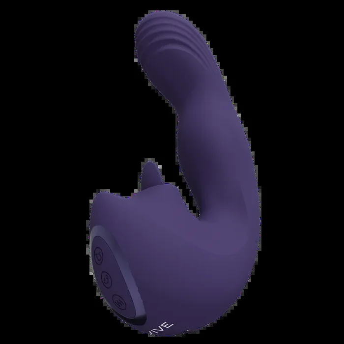 Yumi – Triple Motor G-Spot Finger Motion Vibrator and Flickering Tongue Stimulator – Purple