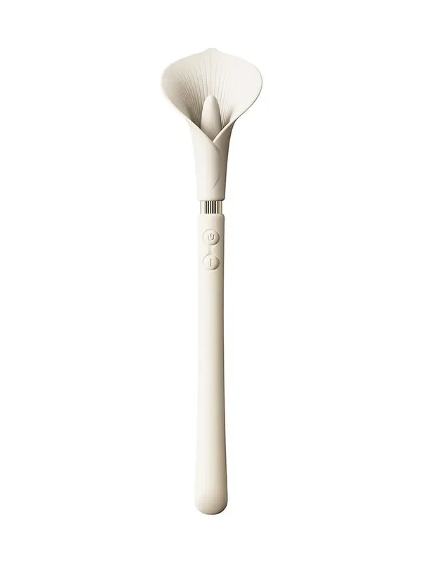 Zalo Calla Massagestab mit Vibration in Blumenoptik, elfenbein