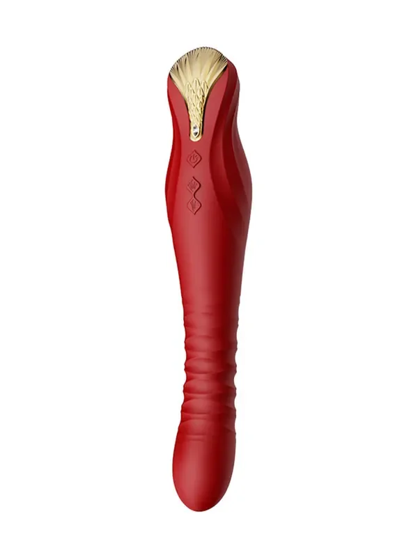 Zalo King Vibrating Thruster Stoßender Vibrator, rot