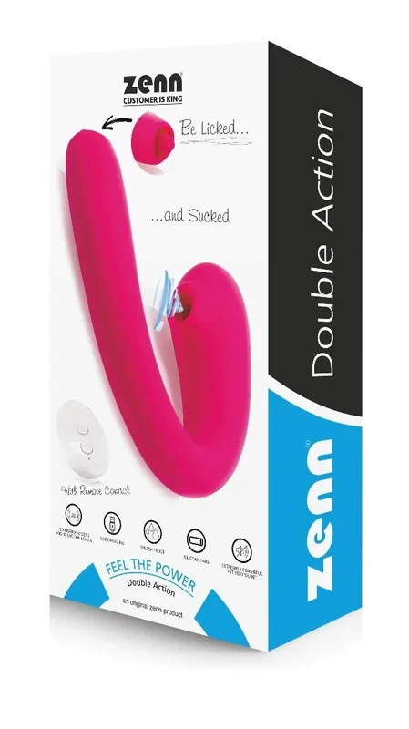 Zenn Double Action Licking & Sucking Vibrator RC