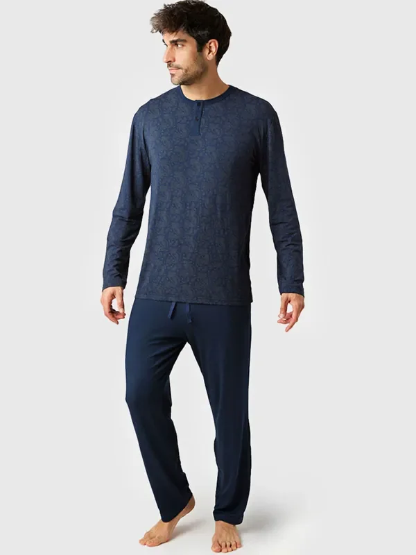 Zero Defects Luxury Pyjama, dunkelblau