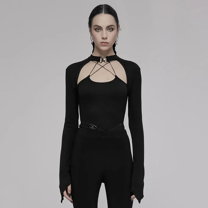 Zwei-in-eins-Longsleeve aus Camisole und Bolero