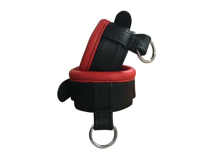 Zweifarbige Leder Handfessel